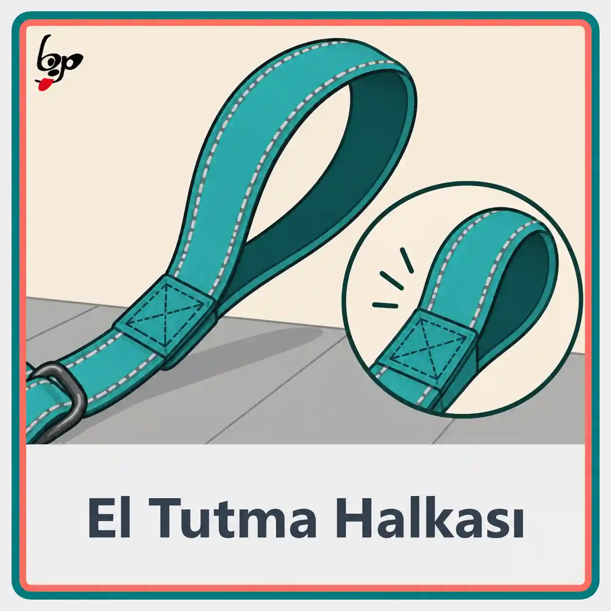 Kerbl köpek gezdirme kayışı el tutma halkası