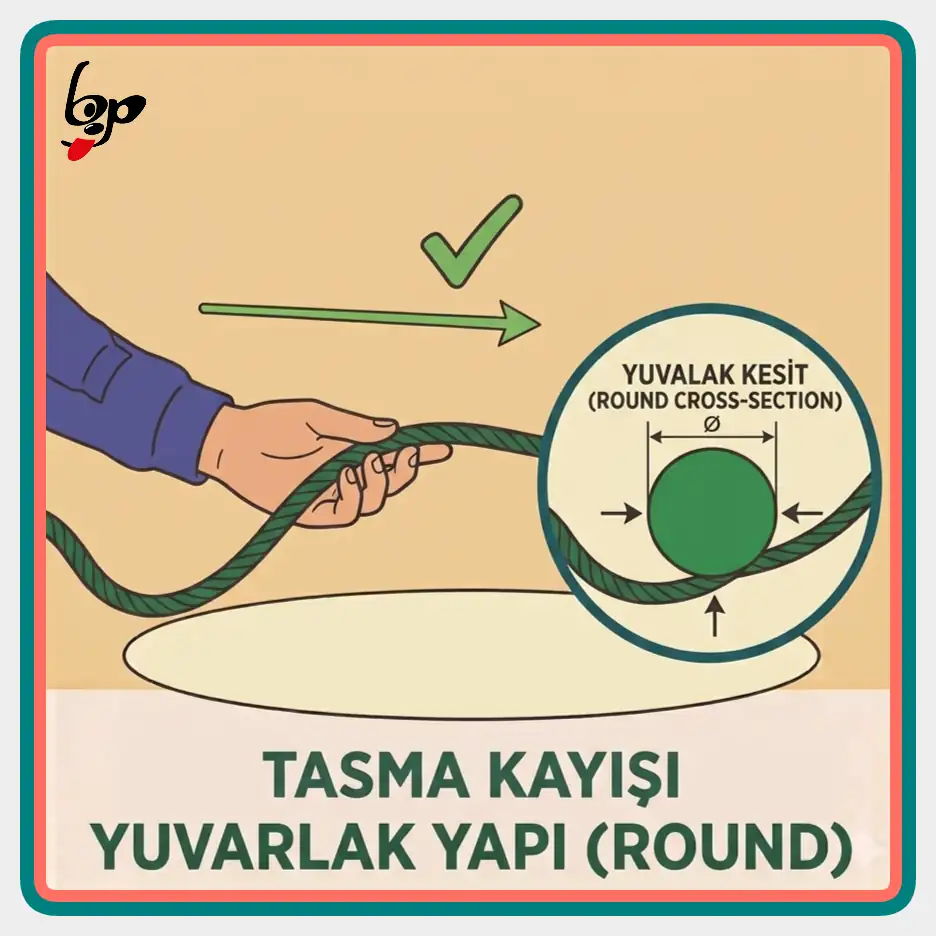 Kerbl köpek gezdirme kayışı yuvarlak dokuma yapısı