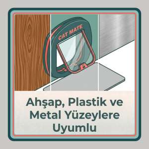 Ahşap Metal PVC Uyumlu Köpek Kapısı | Her Kapıya Sorunsuz Montaj | Kaliteli ve Dayanıklı Köpek Kapısı