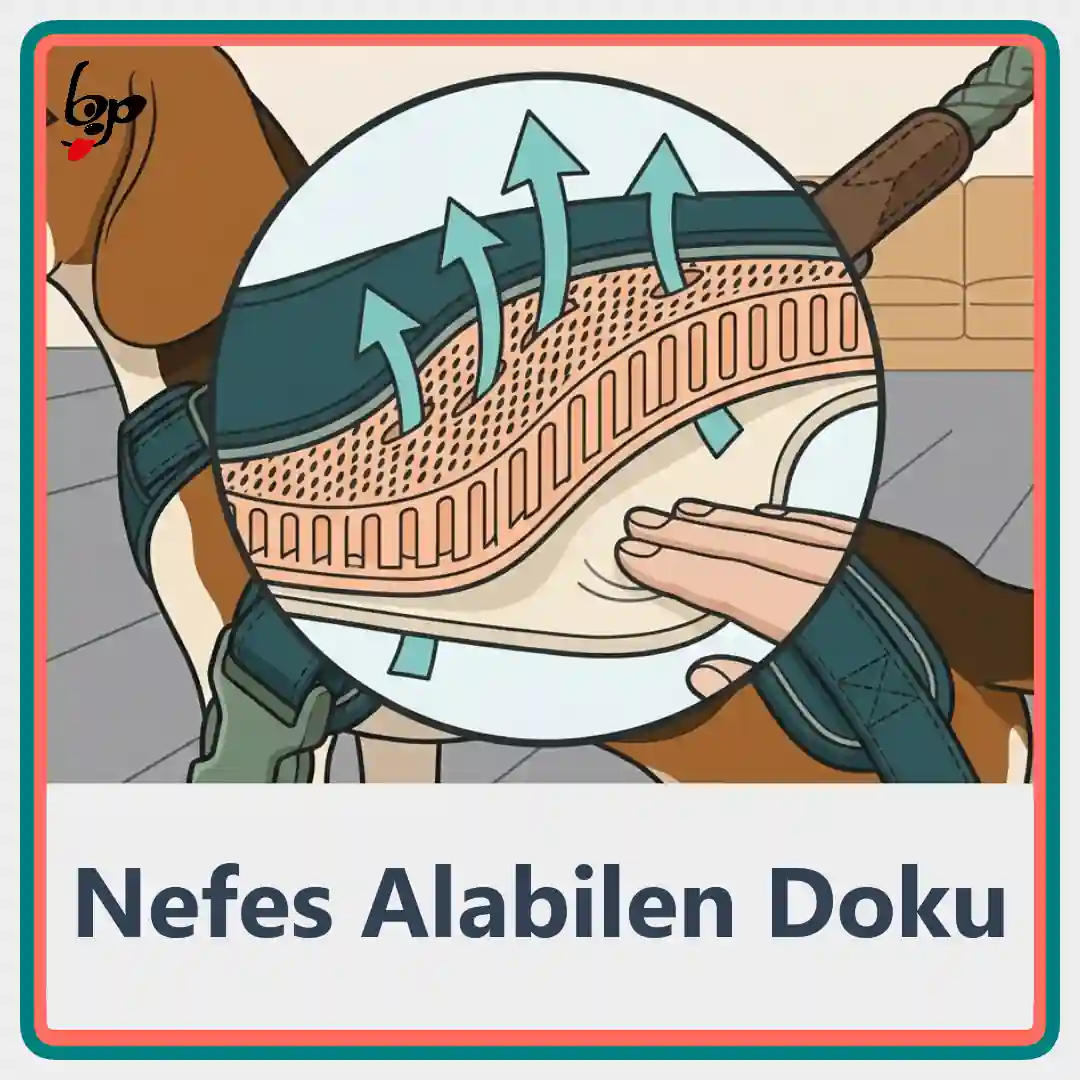 Köpek göğüs tasması nefes alabilen doku