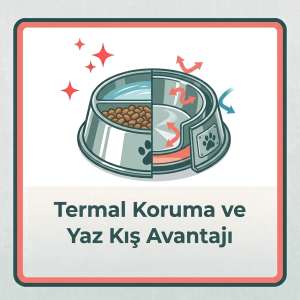 çift duvarlı paslanmaz çelik mama kabı