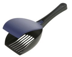 Kedi kumu temizleme küreği elekli ve kapaklı Lacivert