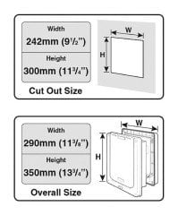 Köpek Kapısı M 2 Yollu kapı 277 x 224mm Kahve