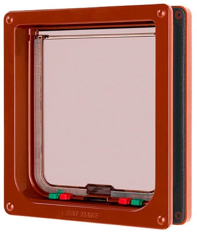 Büyük Kedi ve küçük Köpek Kapısı L 4 yollu Kapı 181 x 196 mm Kahve