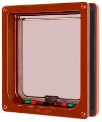 Büyük Kedi ve küçük Köpek Kapısı L 4 yollu Kapı 181 x 196 mm Kahve