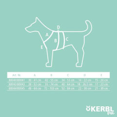 Kerbl Miami Kaçış Önleyici Köpek Sırt Tasması XL Gri 72-103 cm