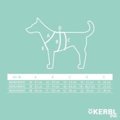 Kerbl Miami Kaçış Önleyici Köpek Sırt Tasması L Petrol Yeşili 55-74 cm