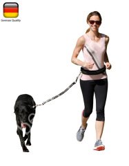 Kerbl Active Bel Kemerli Elastik Köpek Koşu Kayışı Siyah