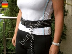 Kerbl Active Bel Kemerli Elastik Köpek Koşu Kayışı Siyah