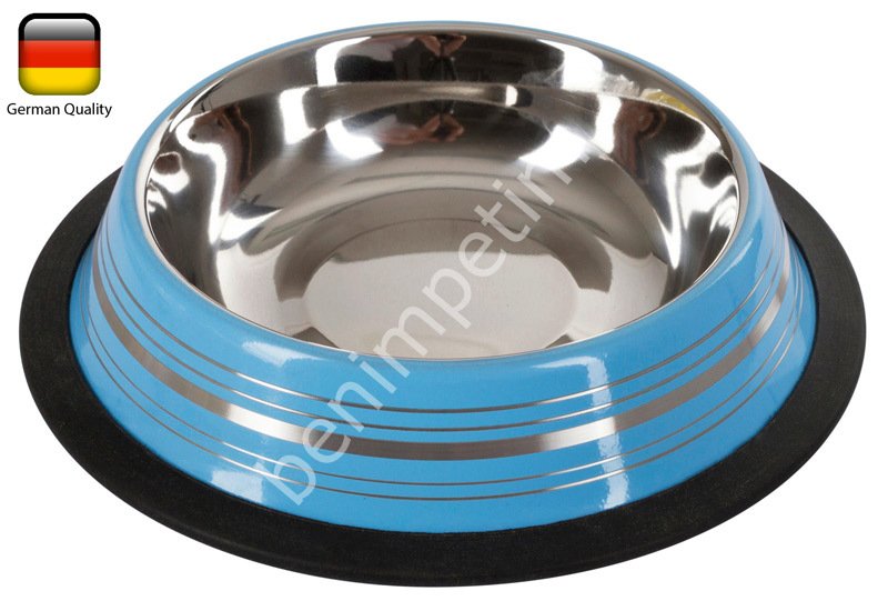 Çelik Mama Kabı Renkli 900 ml - Mavi