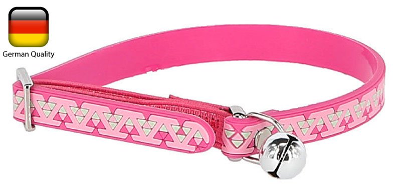 Kedi Tasması, Çıngıraklı ve lastikli Pembe