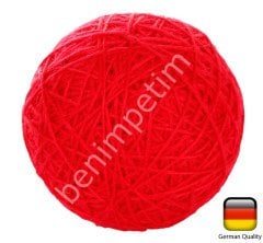 Kör Kediler için Oyuncak Çıngıraklı Kırmızı Yumak [10 cm]