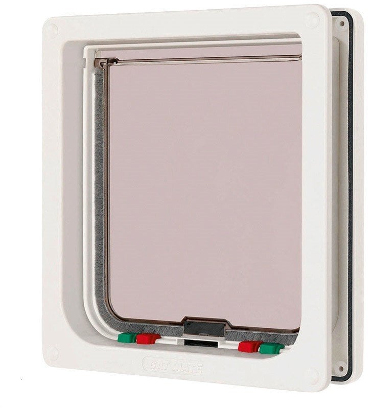 Büyük Kedi ve küçük Köpek Kapısı L 4 yollu Kapı 181 x 196 mm Beyaz