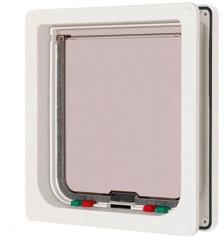 Büyük Kedi ve küçük Köpek Kapısı L 4 yollu Kapı 181 x 196 mm Beyaz