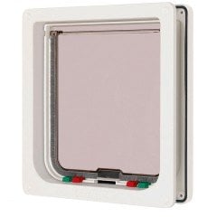 Büyük Kedi ve küçük Köpek Kapısı L 4 yollu Kapı 181 x 196 mm Beyaz