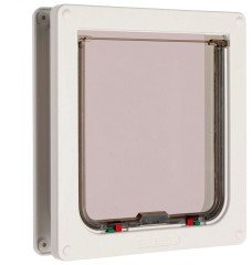 Büyük Kedi ve küçük Köpek Kapısı L 4 yollu Kapı 181 x 196 mm Beyaz