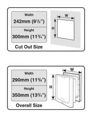 Köpek Kapısı M 2 Yollu kapı 277 x 224mm Beyaz