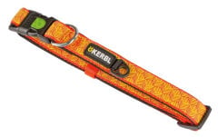 Kerbl Reflektörlü Köpek Boyun Tasması XS Siyah-Turuncu 20-35 cm