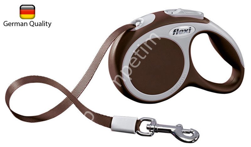 Flexi Vario Tasma Kahverengi 3 m - 12 kg
