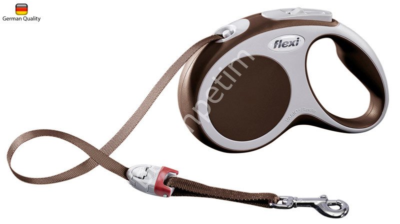 Flexi Vario Tasma Kahverengi 5 m - 15 kg