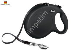 Flexi New Classic Siyah 8 m - 50 kg