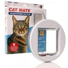 Cam İçin Kedi Kapısı Cat Mate 4 Yollu