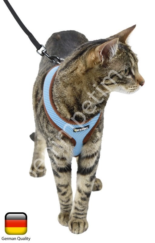 Kedi Göğüs Tasması Mavi [120cm] Kayışlı