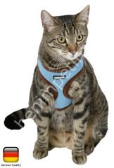 Kedi Göğüs Tasması Mavi [120cm] Kayışlı